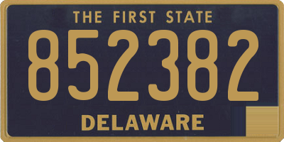 DE license plate 852382