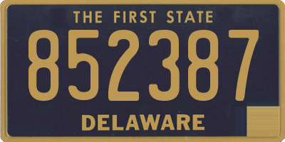 DE license plate 852387