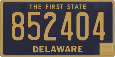 DE license plate 852404