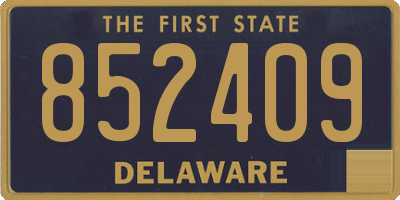 DE license plate 852409