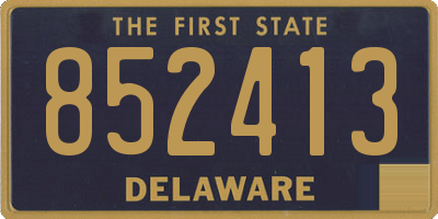 DE license plate 852413