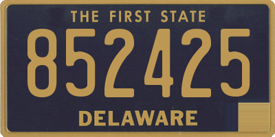 DE license plate 852425