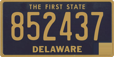 DE license plate 852437