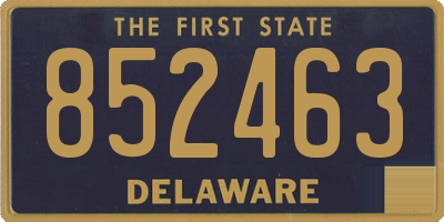 DE license plate 852463