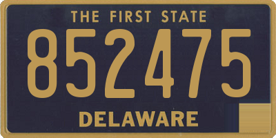 DE license plate 852475