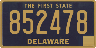 DE license plate 852478