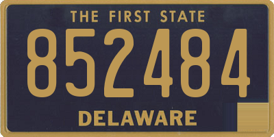 DE license plate 852484