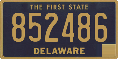 DE license plate 852486