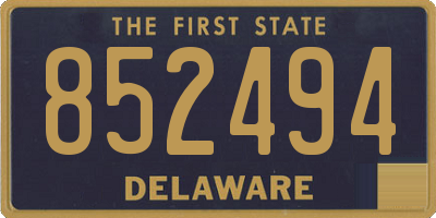 DE license plate 852494