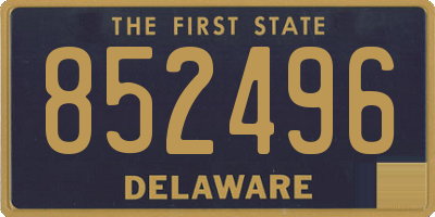 DE license plate 852496
