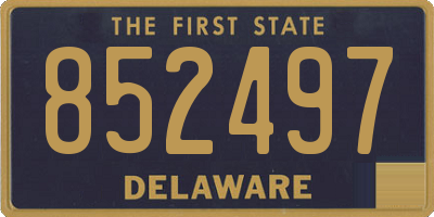 DE license plate 852497
