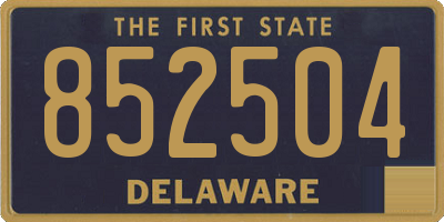 DE license plate 852504