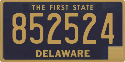 DE license plate 852524
