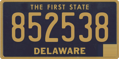 DE license plate 852538