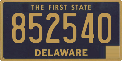 DE license plate 852540