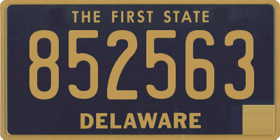 DE license plate 852563