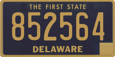 DE license plate 852564