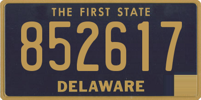 DE license plate 852617