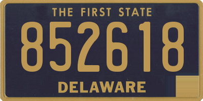 DE license plate 852618