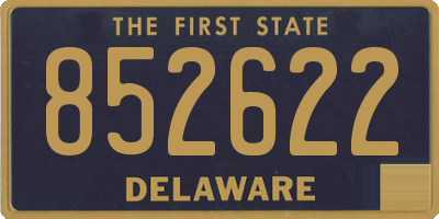 DE license plate 852622