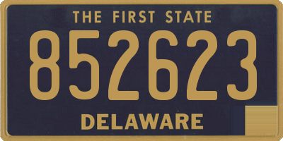 DE license plate 852623