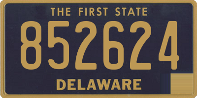 DE license plate 852624