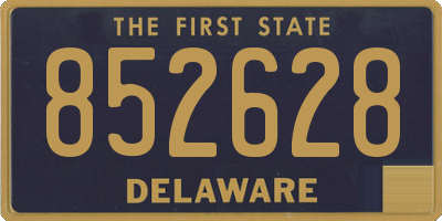 DE license plate 852628