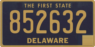 DE license plate 852632
