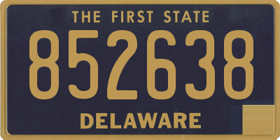 DE license plate 852638