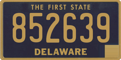 DE license plate 852639