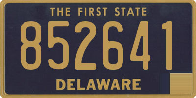 DE license plate 852641