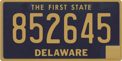 DE license plate 852645