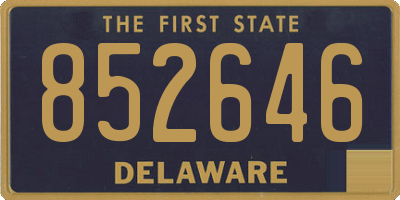 DE license plate 852646