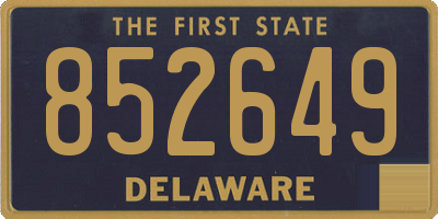 DE license plate 852649