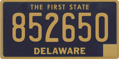 DE license plate 852650