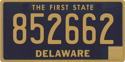 DE license plate 852662