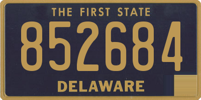 DE license plate 852684