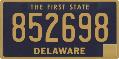 DE license plate 852698