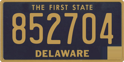 DE license plate 852704