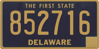 DE license plate 852716