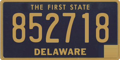 DE license plate 852718