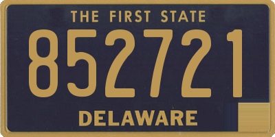 DE license plate 852721