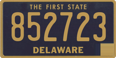 DE license plate 852723