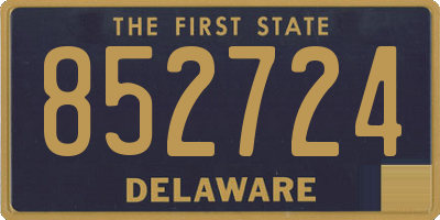 DE license plate 852724