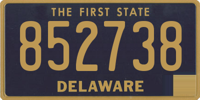 DE license plate 852738