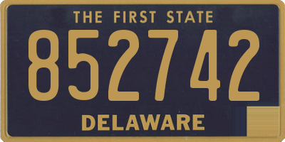 DE license plate 852742