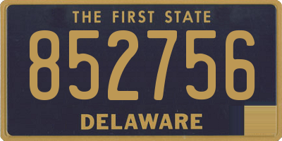 DE license plate 852756