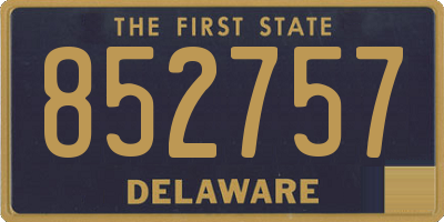 DE license plate 852757