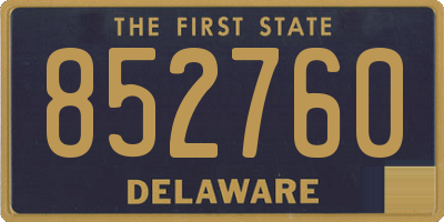 DE license plate 852760