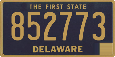 DE license plate 852773